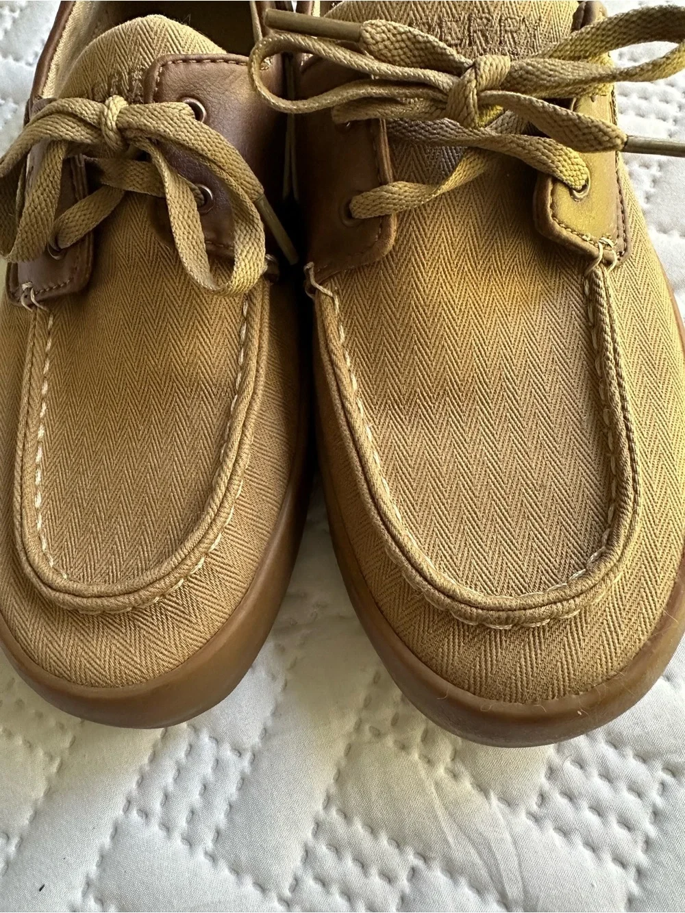 Sperry Canvas and Leather TopSiders Size 9